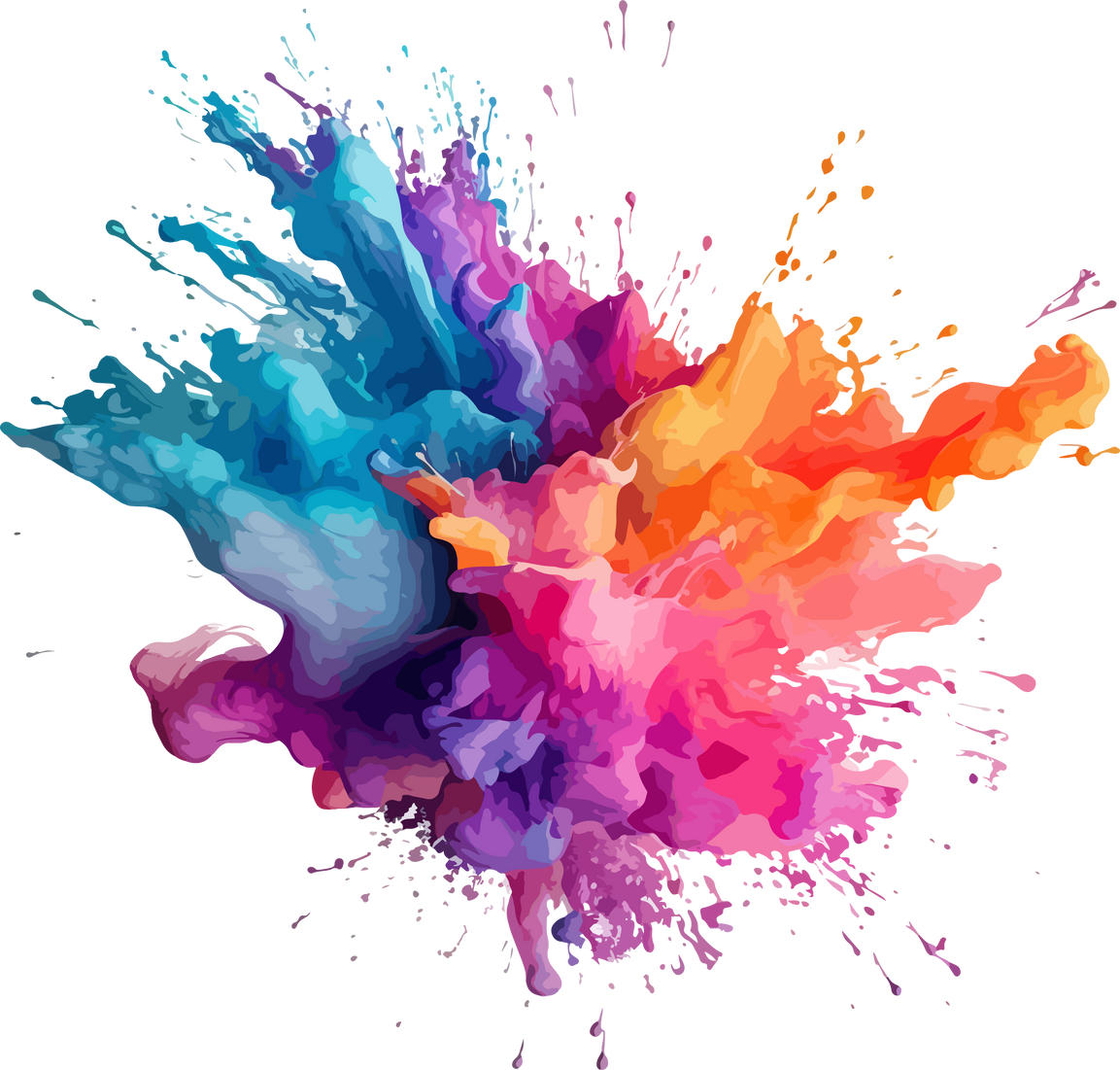 Watercolor splash clip art